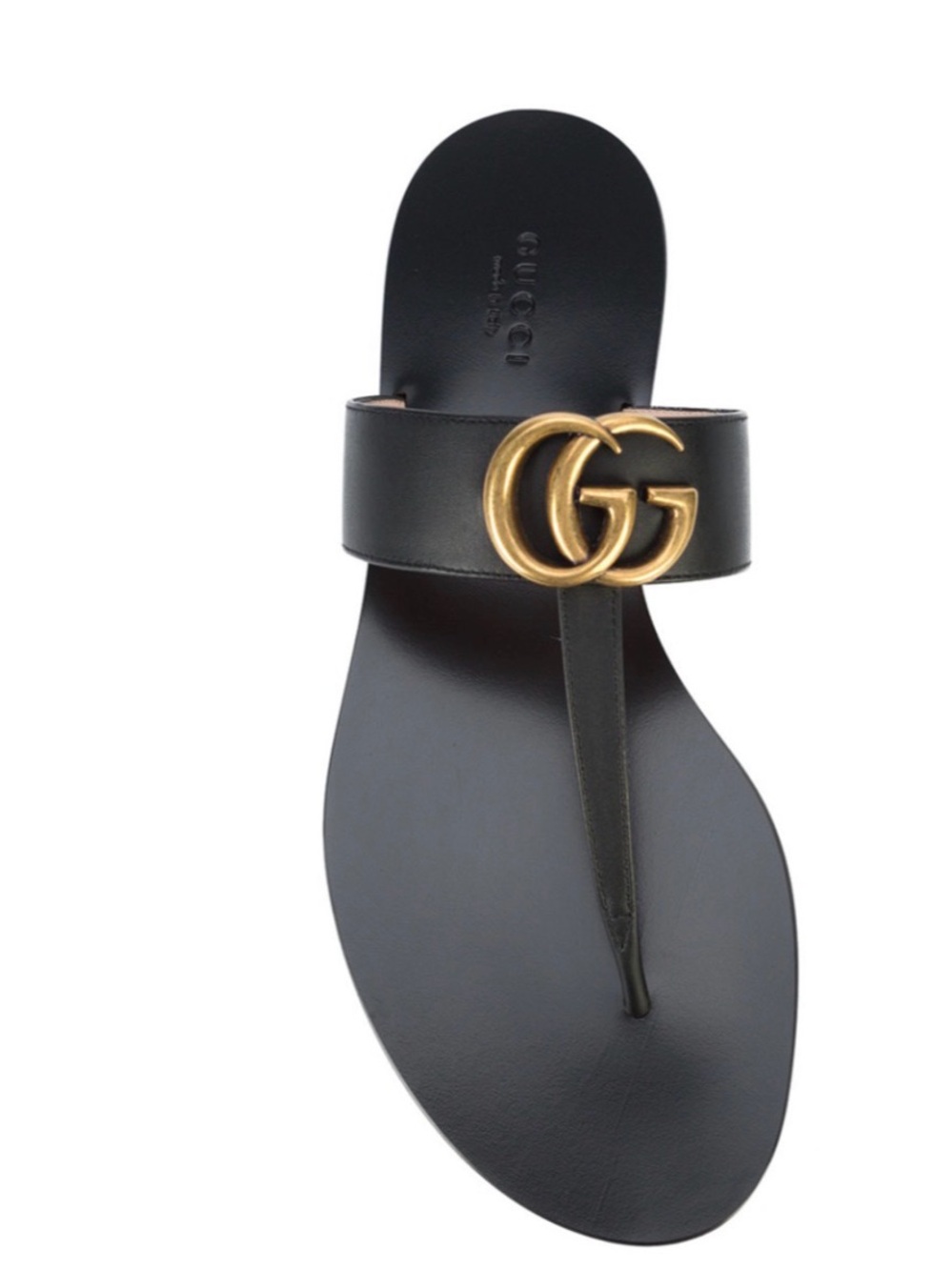 Authentic Gucci Leather Thong GG Sandals